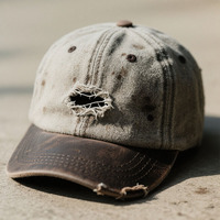 Gorra de Béisbol Estilo Vintage, Personalizada, de Poliéster/Algodón Lavado, de 6 Paneles, Unisex, con Logotipo Bordado