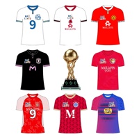 Maillot de football européen 2026, tenue de match professionnelle, équipement d'entraînement, fournisseur pour commandes en gros, 100% polyester, séchage rapide