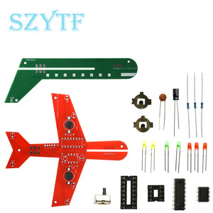 Máy bay nhỏ dẫn dòng chảy Đèn Kit điện tử tự làm Hàn bài tập thử nghiệm bảng mạch bộ phận Flash mạch làm ICS - Product Image 2