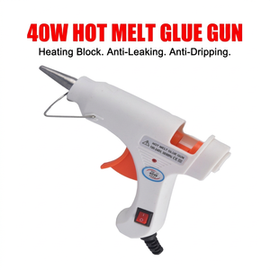Pistola de Pegamento Caliente de 40W, Eléctrica, de Una Sola Temperatura, con Boquilla de Latón, para Manualidades y Uso Doméstico - Product Image 2