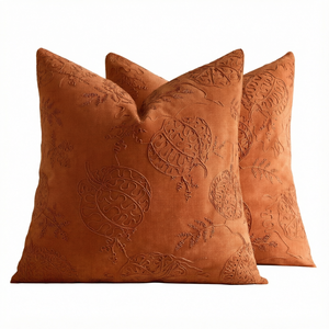 Nouvelle Housse de Coussin Décorative Carrée en Velours avec Broderie Citrouille et Corde, Design Moderne pour la Fête de Thanksgiving - Product Image 1
