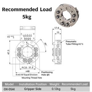 Robot de Cambio Rápido Automático, Manipulador de Placas Neumáticas Laterales, Dispositivo de Intercambio Rápido EOAT con Brazo Mecánico de Cilindro - Product Image 3