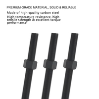 Black Threaded Rod Grade 8.8 DIN975 Full Thread Carbon Steel M6-M30 High Tensile for Construction Yunnan Wholesale Supply