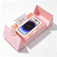 Boîte cadeau de luxe en forme de livre à double porte, logo personnalisé, papier spécial UV, emballage pour mariage, anniversaire, cosmétiques, parfum, téléphone, cadeau