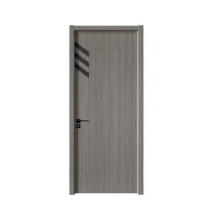 Китай, вход для спальни, двери простого дизайна, современные деревянные двери для дома из ДПК, ПВХ, дверь из массива дерева