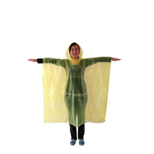 Poncho de pluie d'urgence en plastique léger pour adulte avec capuche intégrée, taille unique, poncho de pluie jetable - Product Image 5