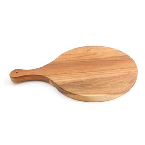 Bandeja redonda de madera de 9 pulgadas para servir pizza, carne, sushi, frutas, queso, uso doméstico - Product Image 5