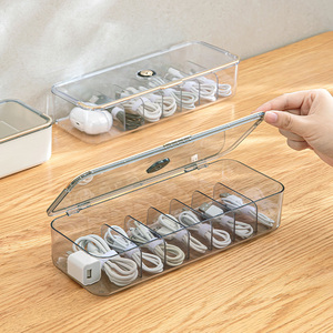 Boîte de rangement pour câbles de données de bureau avec organisateur de câbles de charge, support de câble d'alimentation pour le rangement des chargeurs de téléphone portable - Product Image 2