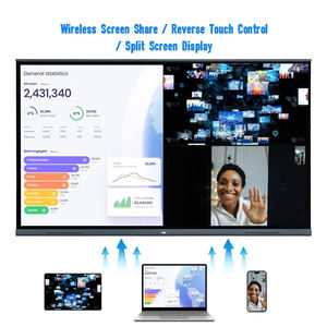 กระดานไวท์บอร์ดอัจฉริยะระบบแอนดรอยด์ 75/98 นิ้ว หน้าจอสัมผัสแบบดิจิทัล จอแบน 4K LCD ทีวีแบบอินเทอร์แอคทีฟ พร้อมปากกา สำหรับการสอนในโรงเรียน - Product Image 2