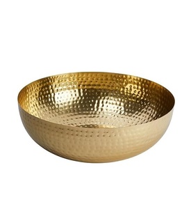 Grand saladier en métal pour buffet, traiteur, réception de mariage et présentation de plats en restaurant - Product Image 1