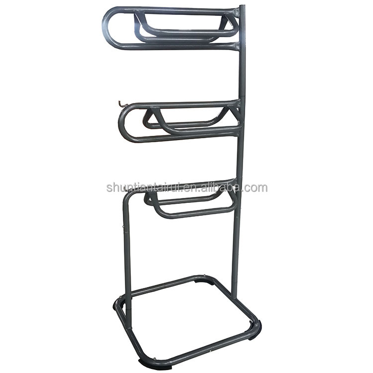 3 яруса нержавеющей стали лошадь Стенд складной седельная колодка