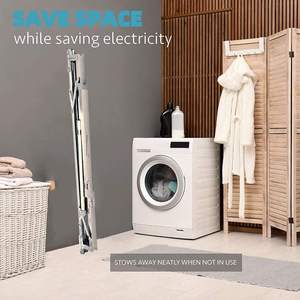 2026 Nieuwe X-vormige kledingdroogrek, staand wasdroogrek met 3 stangen, opvouwbare kledingrekken, voor balkon en tuin - Product Image 6