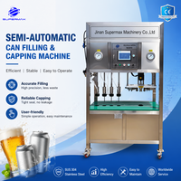 Machine de remplissage et de scellage semi-automatique compacte de table pour canettes en aluminium, pour bière, soda, café, kombucha, certifiée CE