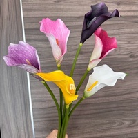 Bunga Calla Lily Buatan EVA Cetak Berkualitas Tinggi untuk Dekorasi Rumah & Pernikahan, Rangkaian Bunga Lembut