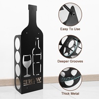 Elegante Botellero Metálico Negro Moderno, Soporte de Piso y Techo para Fiestas, Diseño Portátil Resistente al Óxido
