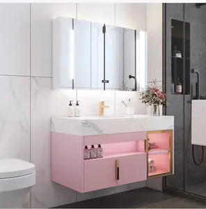 Hot Sale European Style Double Sink Bathroom <strong>Vanity</strong> Top Ready Made Bathroom <strong>Cabine</strong> ,marble Countertop Bathroom Cabinets <strong>Vanity</strong> - Product Image 5