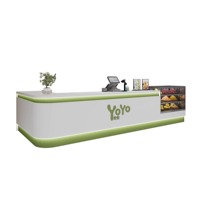 Étagère de présentation moderne, transparente, double face, écologique, métallique, pour salon de thé, bar, restaurant, caisse, comptoir de magasin de fruits