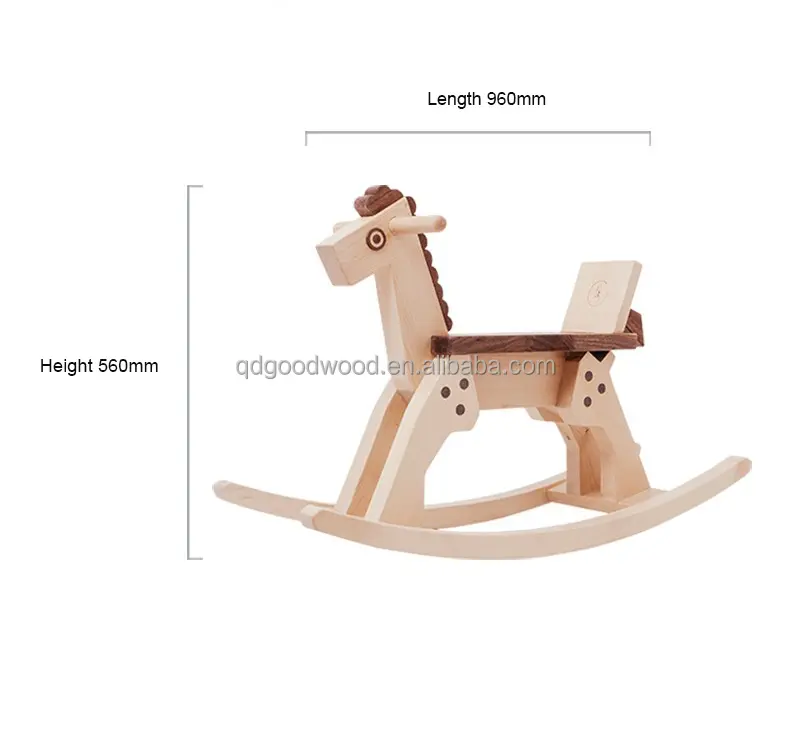 Rocking Horse cho trẻ em Quà tặng bằng gỗ cho trẻ em Pony Rocking Chair