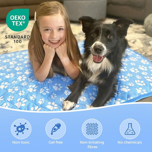 DOUBLEFLY Zelfkoelende Huisdierenmat Honden/Katten Thermisch Veranderende Polyestervezelmat Antislip Bodem Afneembaar Wasbaar Opvouwbaar <span class=keywords><strong>Bed</strong></span> - Product Image 5