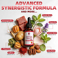 Complément Liquide Équilibrant le Cortisol avec Ashwagandha, Safran, L-Théanine, Magnésium, B6, B12 – Marque Blanche, Vente en Gros