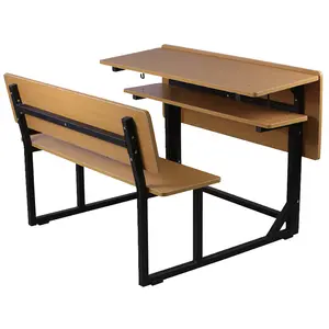 Used School Wooden Bench Table Classrooom Classroom Furniture Desk And Chair