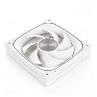 Ventilateurs silencieux AntarcChill White 120 mm ARGB avec éclairage, ventilateur de refroidissement PWM pour boîtier d'ordinateur, ventilateur de refroidissement pour processeur de jeu