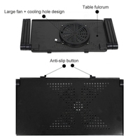 Support de bureau pliable en alliage d'aluminium réglable à 360 degrés Flytech, ventilateur de refroidissement portable, tapis de souris pour ordinateur portable, prix d'usine, garantie 1 an