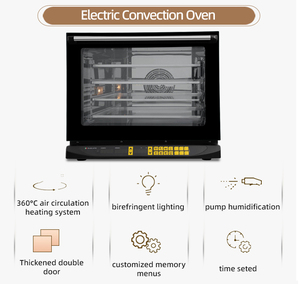 <span class=keywords><strong>Horno</strong></span> de convección eléctrico comercial de mesa de tamaño completo con vapor, 4 bandejas, <span class=keywords><strong>horno</strong></span> eléctrico de convección de pan de aire caliente para panadería - Product Image 2