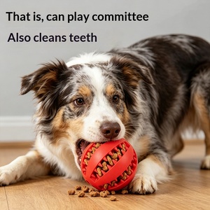 Balle à mâcher pour <span class=keywords><strong>chien</strong></span> en caoutchouc souple de qualité alimentaire, anti-déchirure, <span class=keywords><strong>jouet</strong></span> de dentition et de mastication, réduit les comportements destructeurs des animaux domestiques - Product Image 4