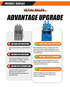 Easy Operation Vertical Hydraulic Baler for Garment Waste Auto Tie and PLC Control Low Noise Vertical Hydraulic <strong>Baling</strong> <strong>Machine</strong> - Product Image 5