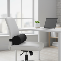 Coussin lombaire ergonomique en mousse à mémoire de forme cylindrique avec sangle réglable pour chaise de bureau et siège de voiture