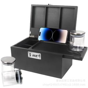 กล่องเก็บแคปซูลกาแฟไม้ไผ่พร้อมถาดและขวดโหลสำหรับใช้บนโต๊ะทำงาน - Product Image 4