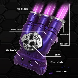 <b>Wolf</b> Claw Retractable Luminous Sound Effect Claws Rotating Sparkling Plastic New Fire Baby <b>Toy</b> Unisex Gift - Product Image 5