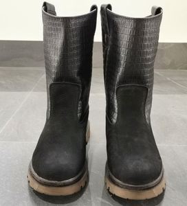 Bottes mi-mollet décontractées pour hommes style rétro, légères et tendance, avec semelle intermédiaire de sécurité, nouveau style, type bottes de chevalier - Product Image 1