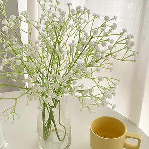 Fleur artificielle Yasunobu en soie blanche, type Souffle de Bébé, branche unique, pour décoration de mariage et de maison, bouquet - Product Image 4
