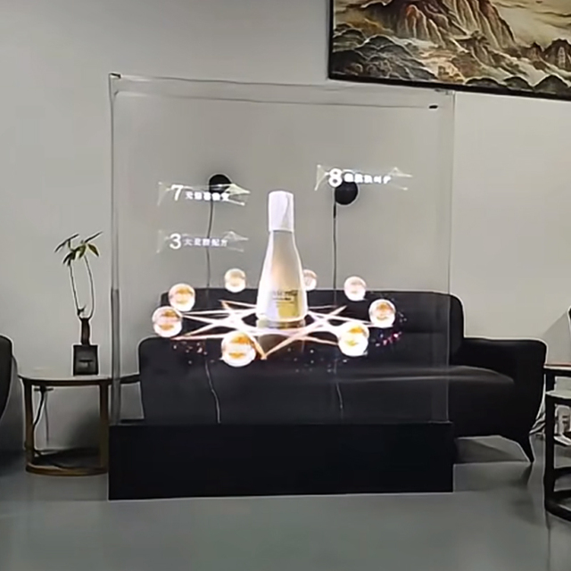 3D Image Double Sided Holographic Light Emitting Diode Fan Indoor Advertising Holographic Projector