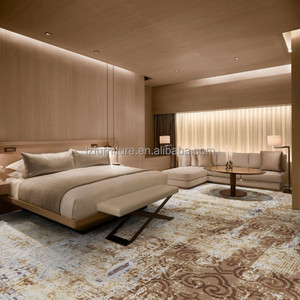 3 Star Hotel Bedroom Furniture <b>Set</b> Modern King Size <b>Bed</b> with Upholstered Headboard Nightstand Wardrobe Sofa <b>Complete</b> Hotel Room - Product Image 2