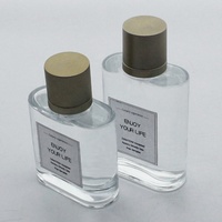 LANGXU – bouteille de parfum de luxe personnalisable pour hommes avec couvercle en argent