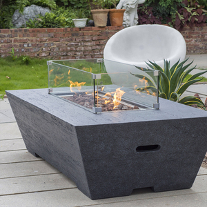 Table d'appoint de jardin moderne pour patio extérieur, table à café ou à thé, foyer - Product Image 4
