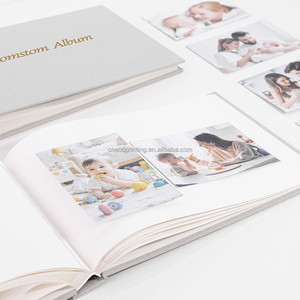 <span class=keywords><strong>Album</strong></span> photo avec couverture en lin et logo de taille personnalisée, <span class=keywords><strong>album</strong></span> de scrapbooking avec papier de soie sans acide - Product Image 1