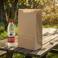 Bolsas de Papel Kraft para Comida para Llevar, de Fondo Cuadrado, de Alta Calidad, para Envasado con su Propio Logotipo Personalizado