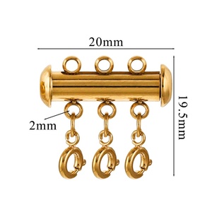 Cierre de resorte magnético de acero inoxidable, Conector de cierre de langosta, tubo de cierre en capas para hacer collar, pulsera - Product Image 6