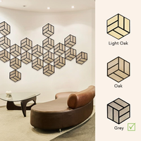 Décoration murale en bois 3D moderne, panneaux acoustiques hexagonaux en mousse pour salle de sport, hôtels, accessoires de chambre fraîche, design de modèle 3D pour téléviseur