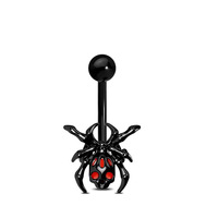 En gros Anneaux de piercing pour tétons Spider Rouge Halloween en acier inoxydable, Bijoux de corps, Cadeau de mariage et d'anniversaire