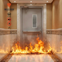 Porte en acier ignifugée certifiée WH Warnock Hersey avec revêtement en poudre, résistance au feu de 90 minutes, porte d'entrée en métal pour immeuble de bureaux moderne