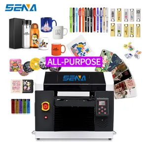 Máquina de impressão UV colorida 3045 Impressora plana UV bico Epson xp600 para vaso caneca logotipo