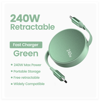Câble USB rétractable Type C 240W PD 5A, câble de charge rapide et de synchronisation de données, cordon de charge avec logo personnalisé pour téléphone, tablette, ordinateur portable, PC