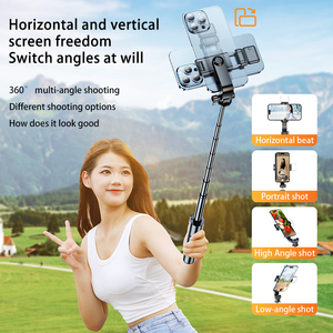 360 độ xoay có thể gập lại linh hoạt LED Fill ánh sáng không dây Selfie Stick Tripod điều khiển từ xa Monopod cho điện thoại & máy ảnh - Product Image 4