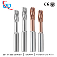 Alésoir à cannelures en spirale pour le dégrossissage des trous profonds D4mm-D12mm H7 en carbure monobloc, outil de précision