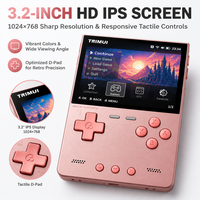 Konsol Game Genggam Retro TRIMUI Brick Hammer 3.2 Inch IPS Linux A133P Cangkang Logam WiFi Tombol RGB Backlit